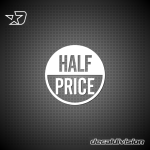 Half Price Disc Sticker